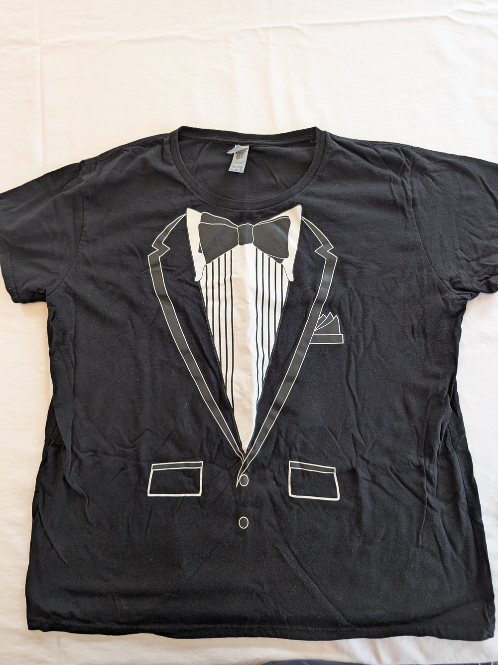 Gildan Black Short-Sleeve Tuxedo Graphic Tee